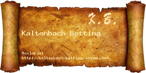Kaltenbach Bettina névjegykártya