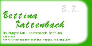bettina kaltenbach business card